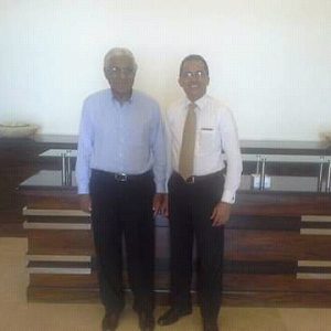 The Managing Director with the Governor of The Central bank of Sri Lanka Dr Indrajit Coomaraswamy.